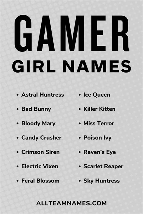 Gamer Girl Names for Your Most Precious Player .